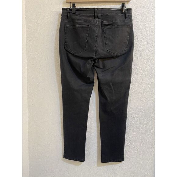 Eileen Fisher Black Slim Jeans Organic Cotton Blend 6 - Picture 3 of 10